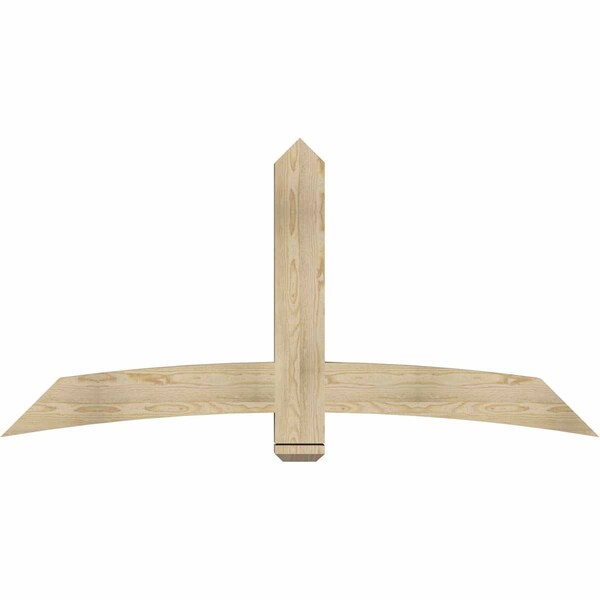 Ekena Millwork Bellingham Rough Sawn Timber Gable Bracket, Douglas Fir, 72"W x 36"H x 4"D x 6"F, 12/12 Pitch GBW072X36X0406BEL00RDF - main